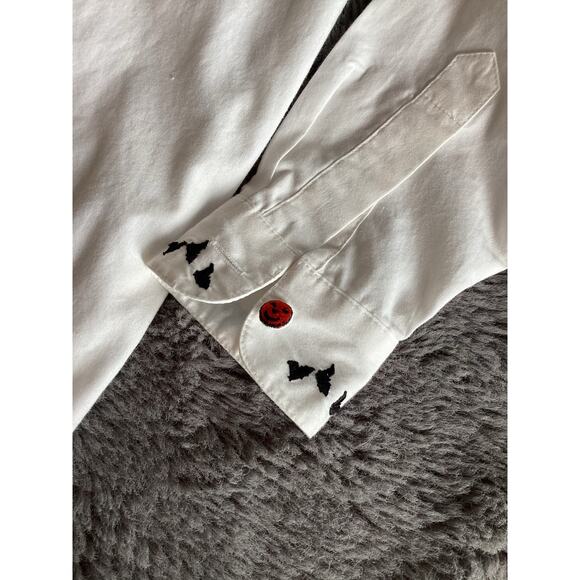 Vintage Karen Scott Women's Halloween Embroidered Button Down Shirt White‎ Small - Picture 10 of 12